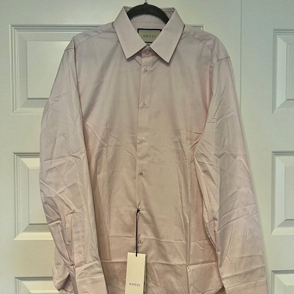 Gucci Men's Dress Shirt Light Pink NWT Size 17/43 - Picture 4 of 8